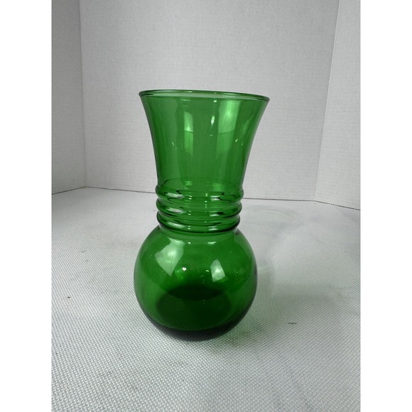 Anchor Hocking Vintage Ribbed Green Wide‎ Mouth Base - Picture 1 of 9